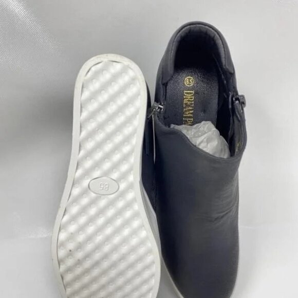 Dreampairs Mens Black Faux Leather side zip boots sneakers romeo type shoe 8.5 - Picture 4 of 4